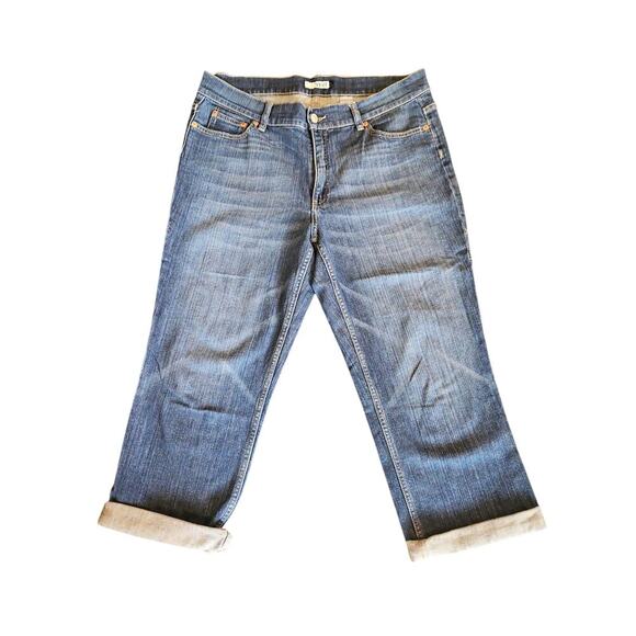 Tint Cuffed Cropped Stretch Denim Jeans - Picture 1 of 5